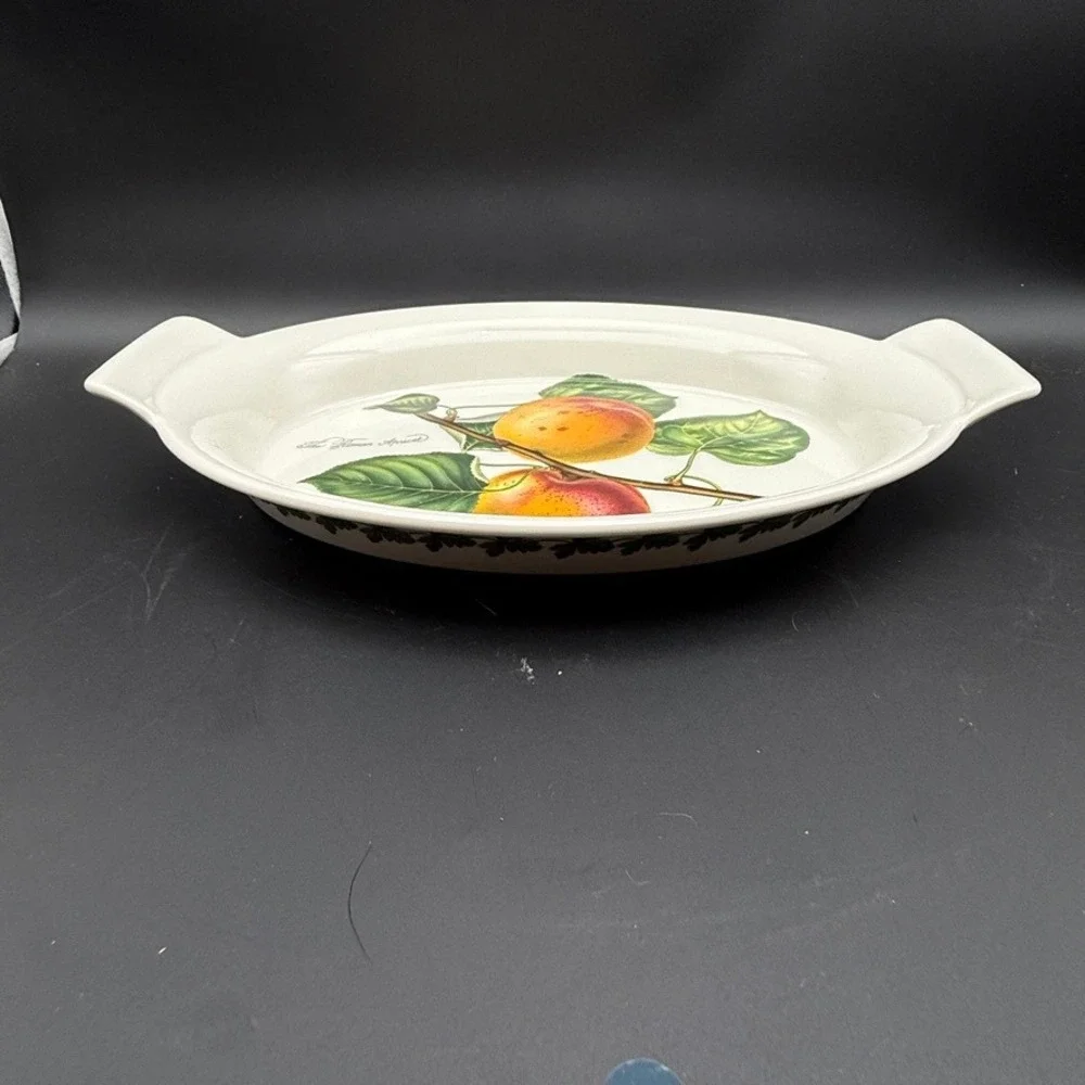 Vtg Portmeirion Pomona Roman Apricot Oval Au Gratin Baking Serving Dish 3